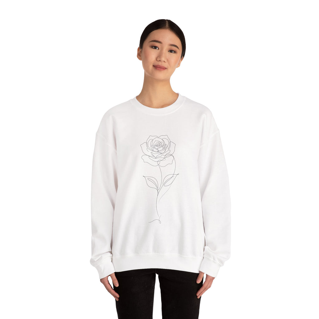 Rose - LineArt - Crewneck Sweatshirt