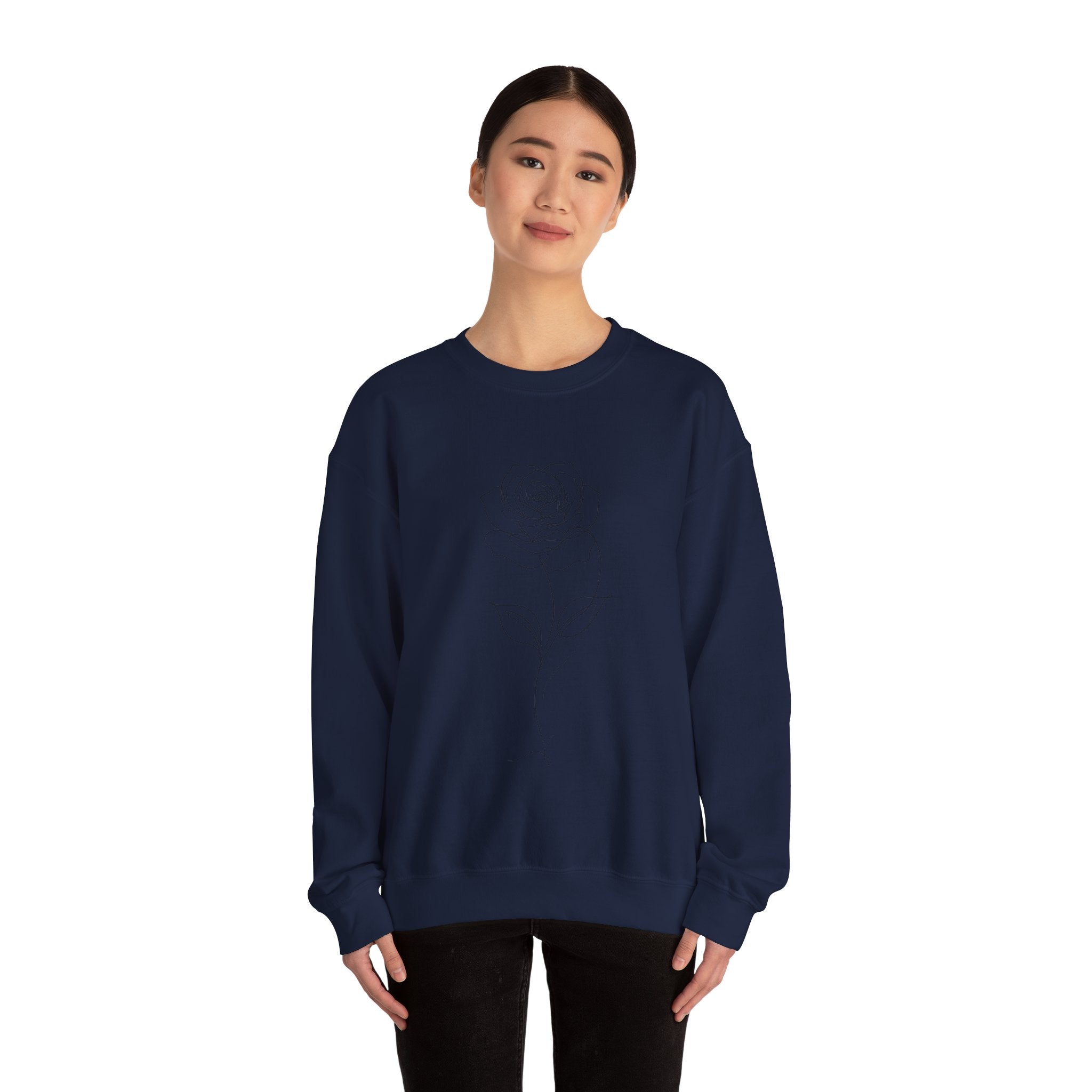 Rose - LineArt - Crewneck Sweatshirt