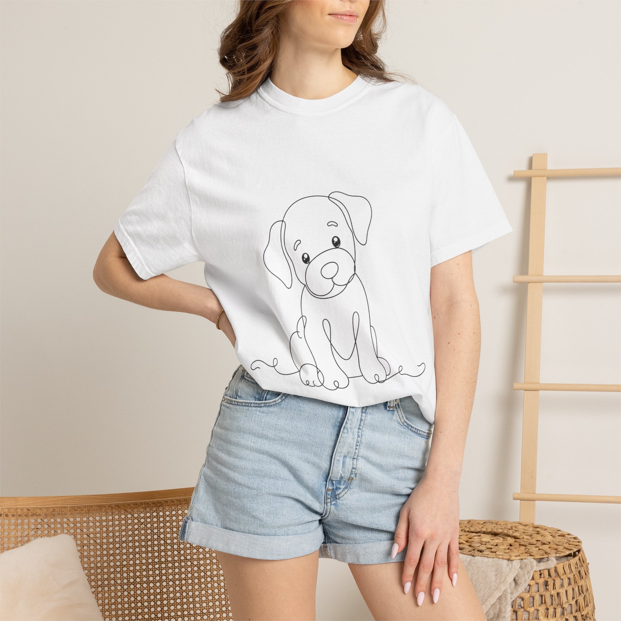 Puppy - LineArt - Graphic Tee