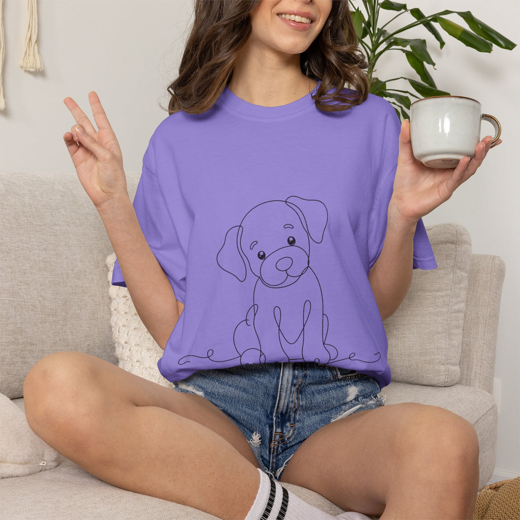Puppy - LineArt - Graphic Tee