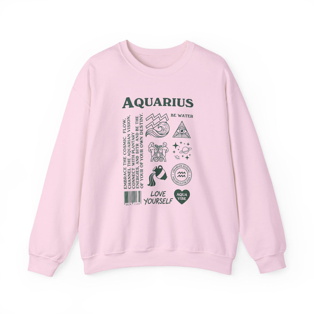 Aquarius Zodiac Sweatshirt — 'Love Yourself' Astrology Crewneck