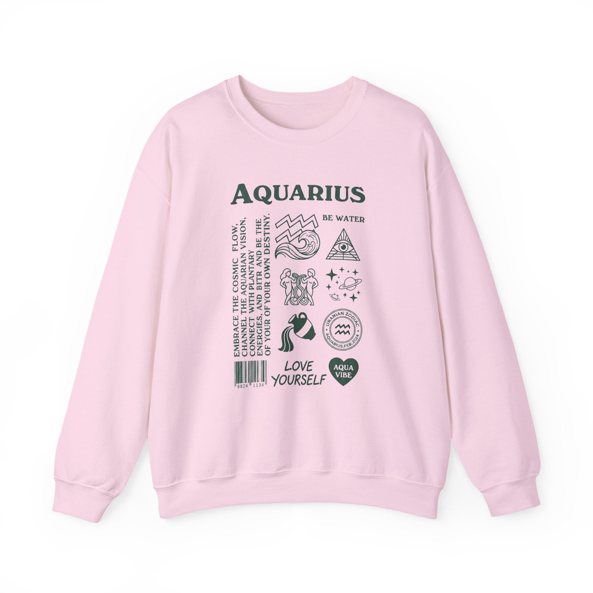 Aquarius Zodiac Sweatshirt — 'Love Yourself' Astrology Crewneck