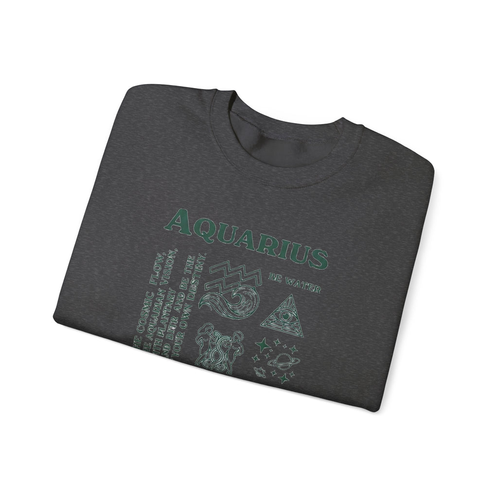 Aquarius Zodiac Sweatshirt — 'Love Yourself' Astrology Crewneck