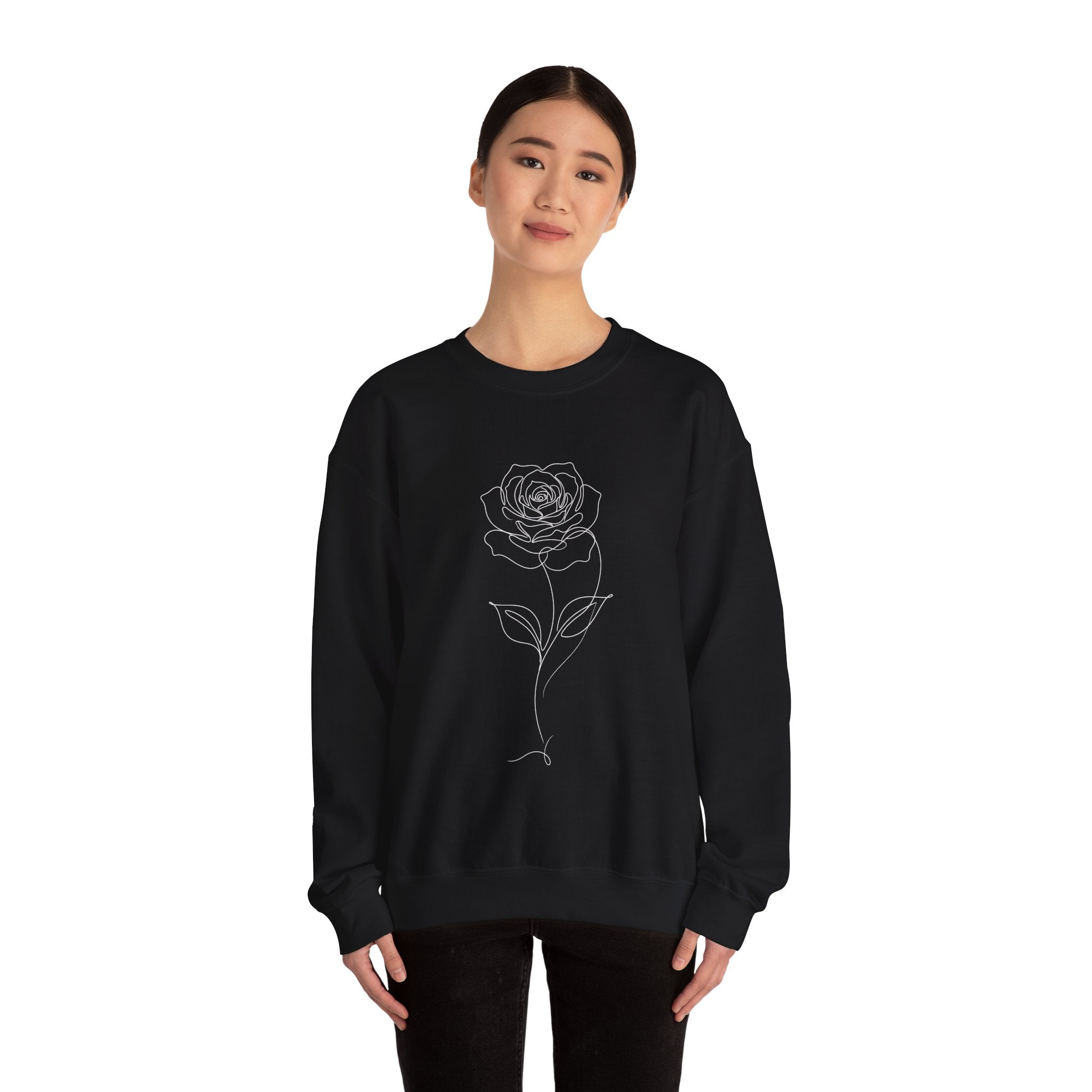 Rose - LineArt - Crewneck Sweatshirt