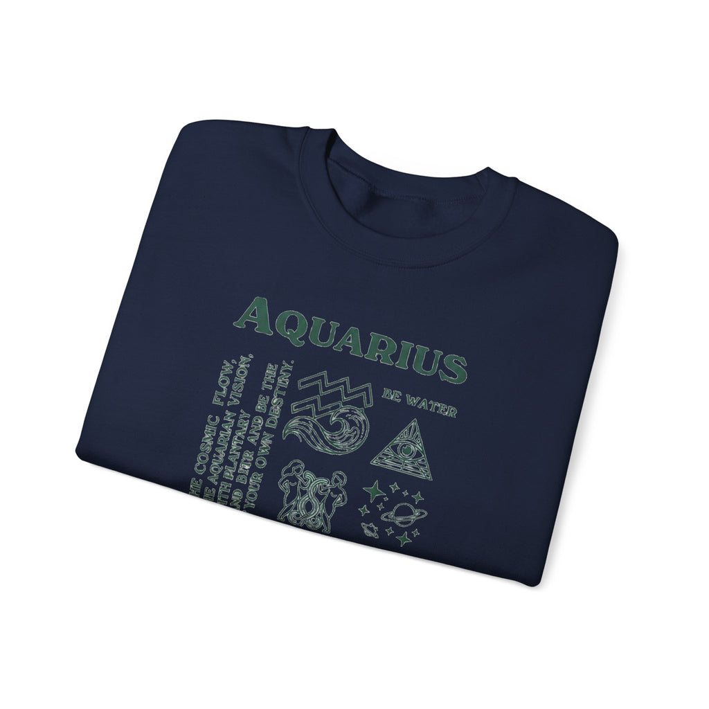 Aquarius Zodiac Sweatshirt — 'Love Yourself' Astrology Crewneck