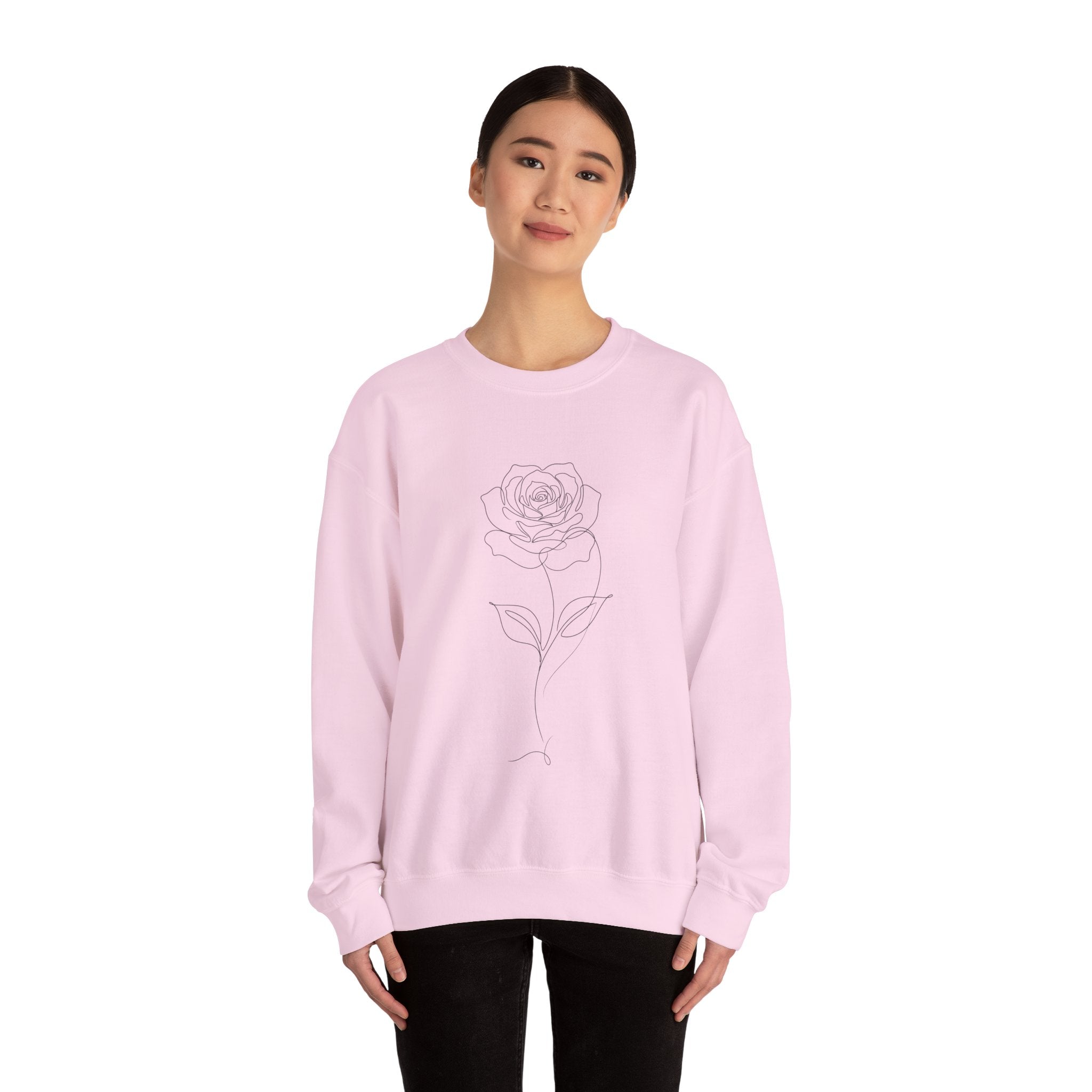 Rose - LineArt - Crewneck Sweatshirt