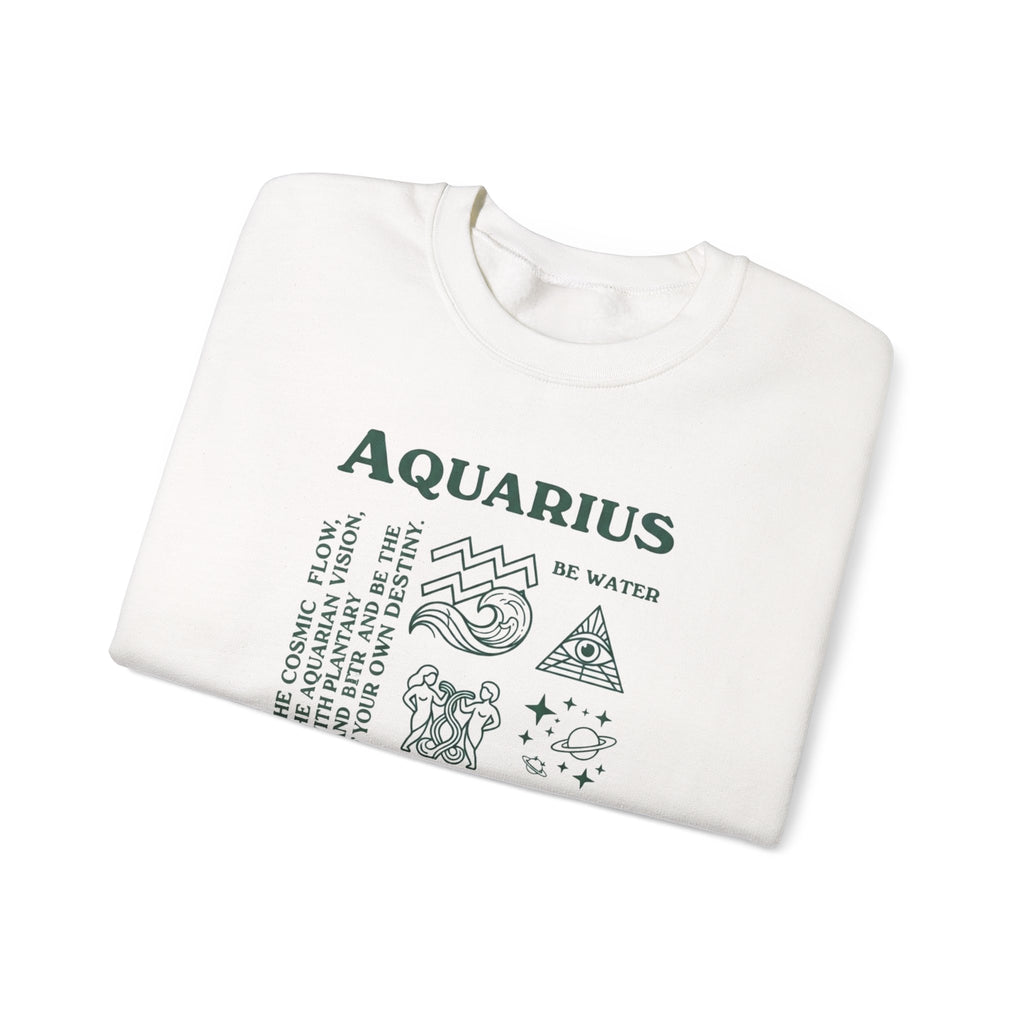 Aquarius Zodiac Sweatshirt — 'Love Yourself' Astrology Crewneck