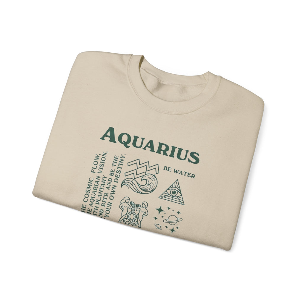 Aquarius Zodiac Sweatshirt — 'Love Yourself' Astrology Crewneck