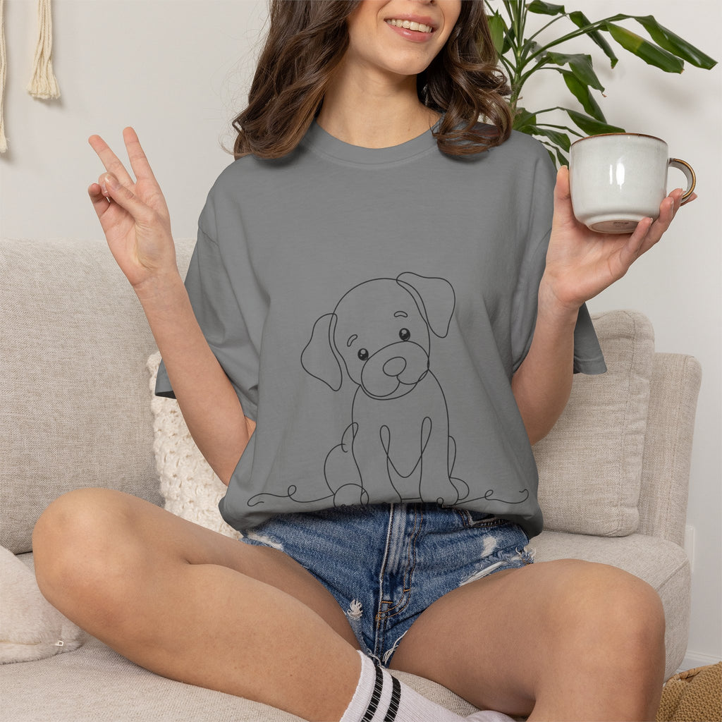 Puppy - LineArt - Graphic Tee