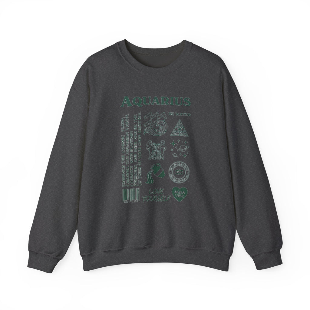 Aquarius Zodiac Sweatshirt — 'Love Yourself' Astrology Crewneck