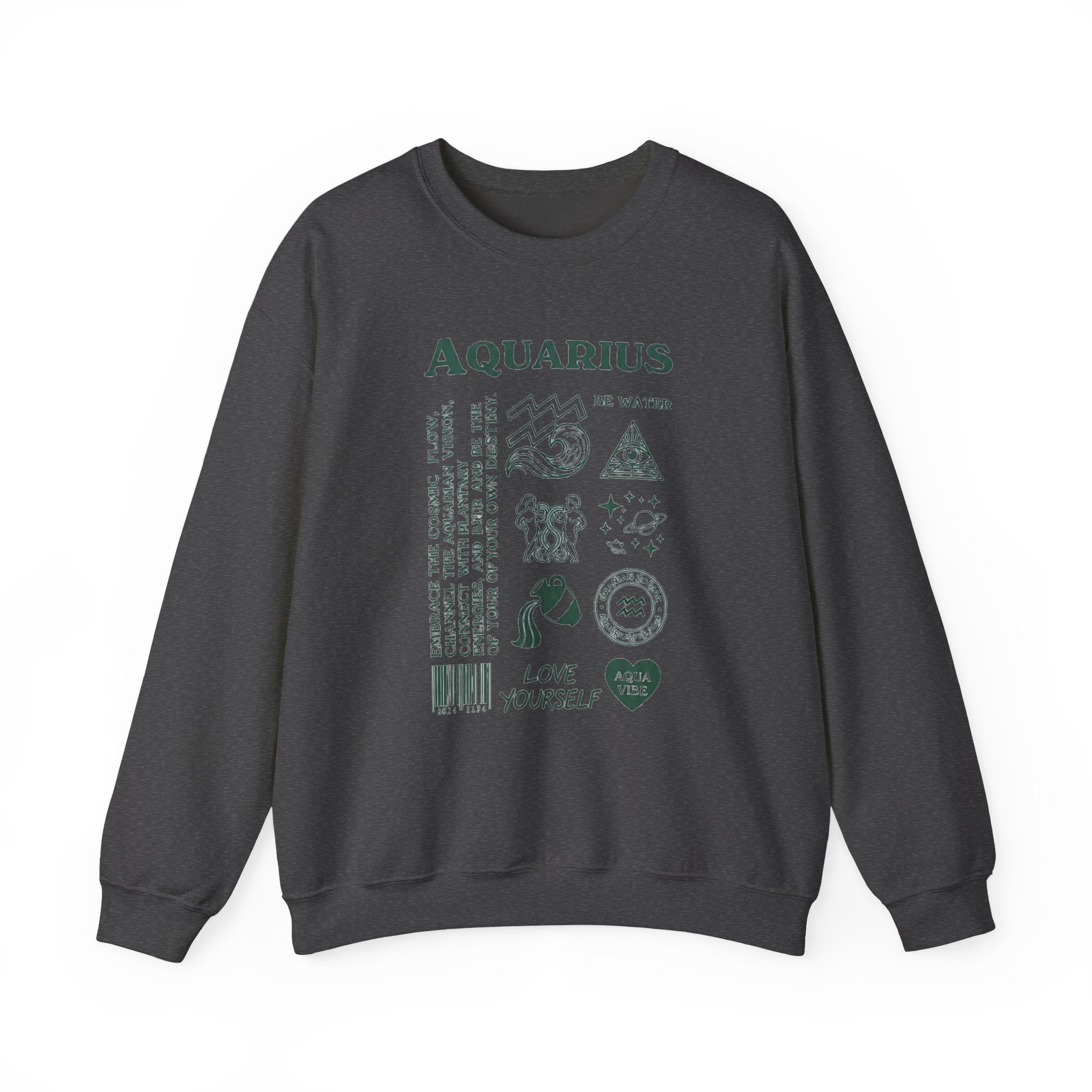 Aquarius Zodiac Sweatshirt — 'Love Yourself' Astrology Crewneck