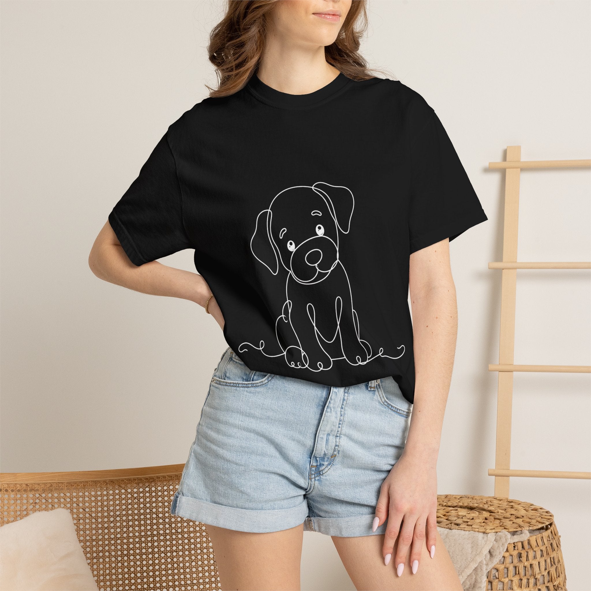 Puppy - LineArt - Graphic Tee
