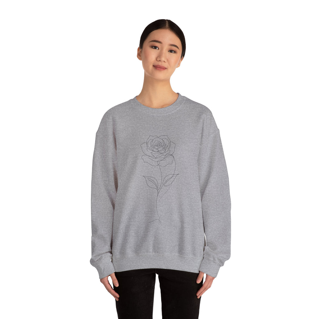 Rose - LineArt - Crewneck Sweatshirt