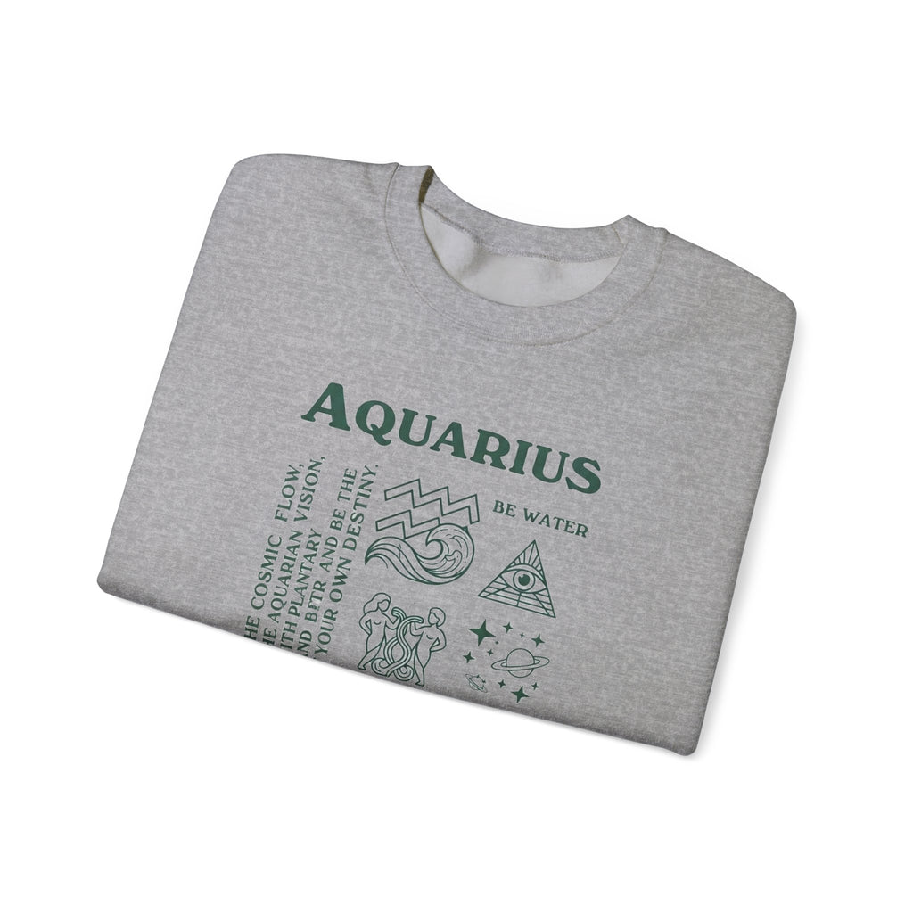 Aquarius Zodiac Sweatshirt — 'Love Yourself' Astrology Crewneck