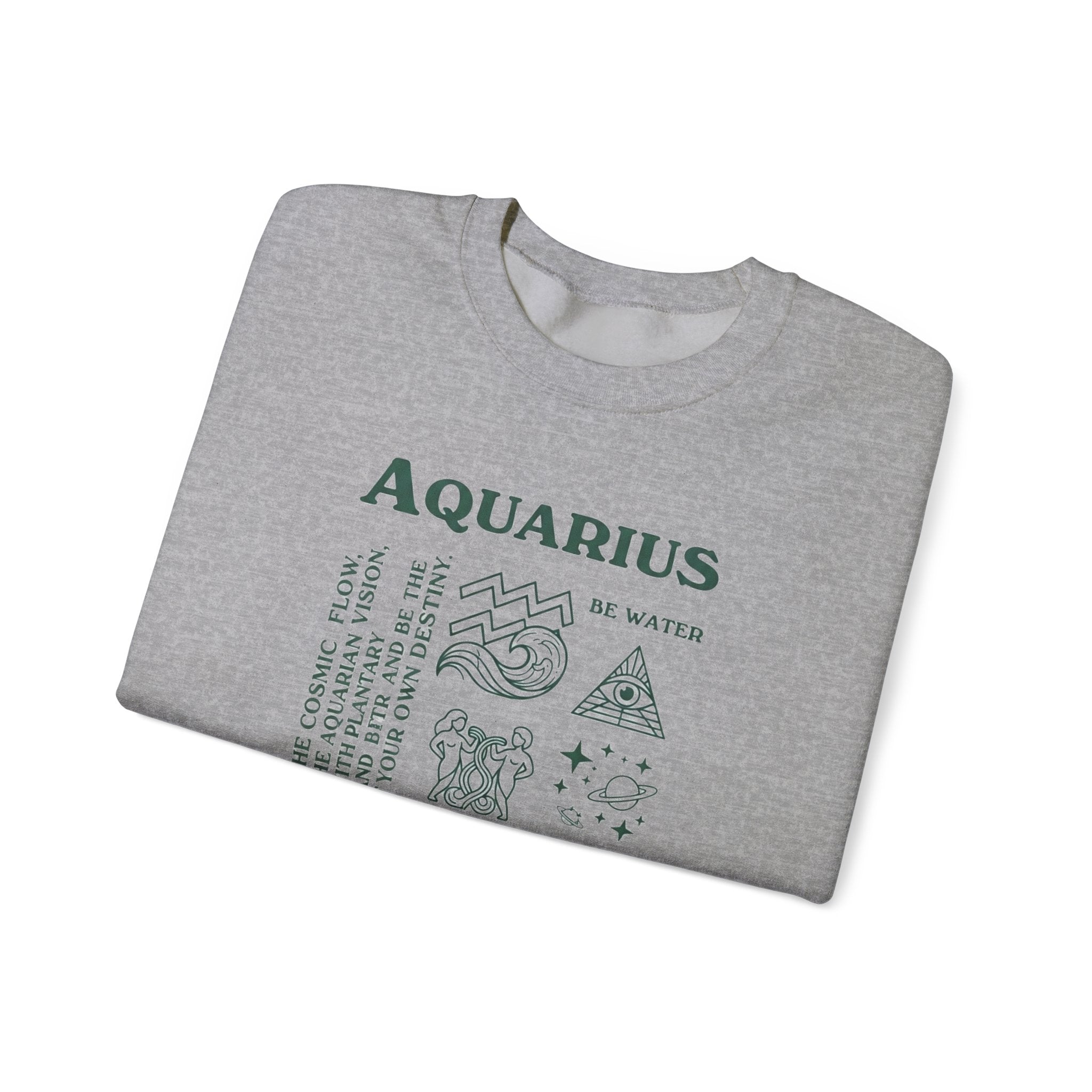 Aquarius Zodiac Sweatshirt — 'Love Yourself' Astrology Crewneck